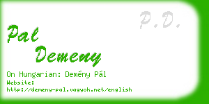 pal demeny business card