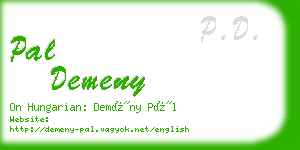 pal demeny business card